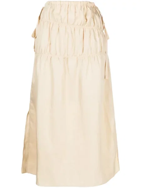 Spódnica midi Goen.j do kolan żółta