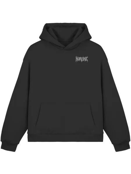 Norvine Mikina Norvine Metal Veins Hoodie Fluffy Boxcut Hoodie' čierna