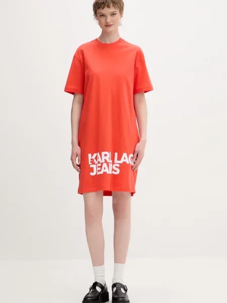 Karl Lagerfeld Jeans sukienka pomarańczowa