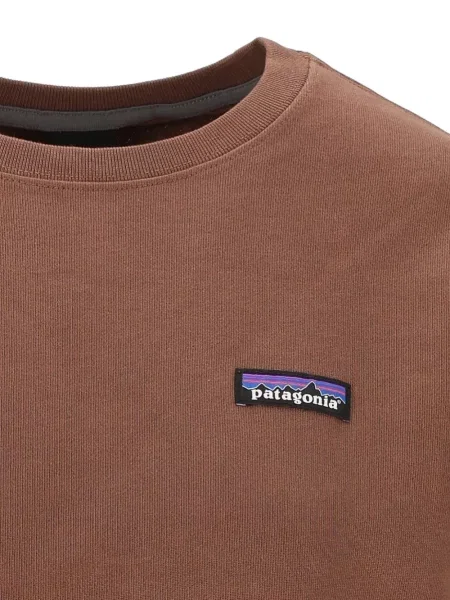 Hanorac crewneck Patagonia cu autograf maro