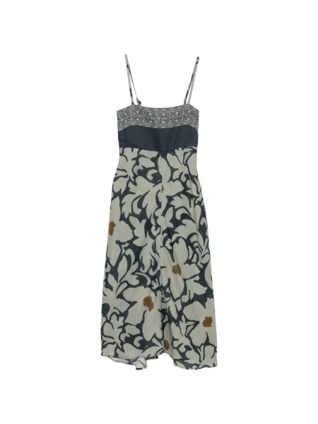 Rochie midi Luisa Cerano cu model floral cu imagine gri