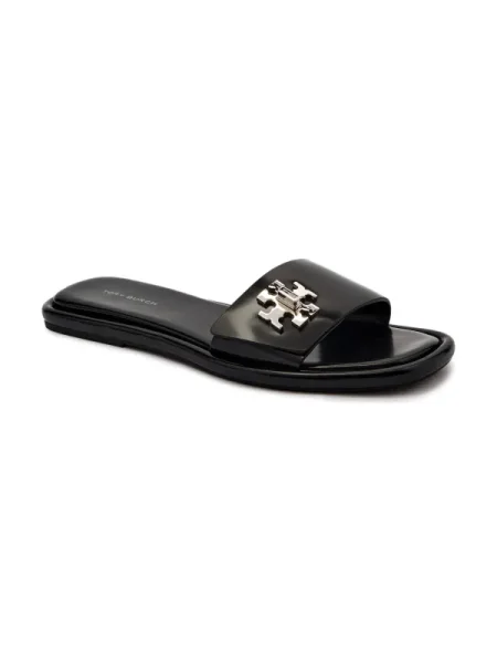 TORY BURCH De piele șlapi T LOCK negru