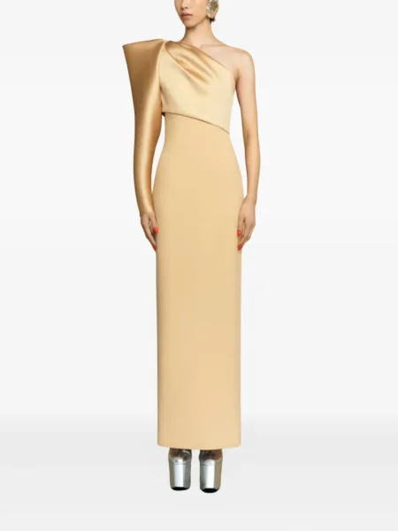 Rochie maxi Solace London din satin de costum