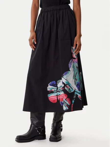 Desigual Spódnica trapezowa Ella Lacroix czarny