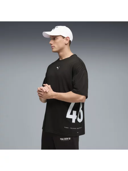 PUMA koszulka treningowa Graphics o kroju oversize Odzież S czarny
