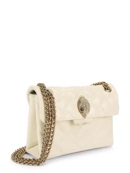Шкіряна сумочка Kurt Geiger London Kensington бежевий