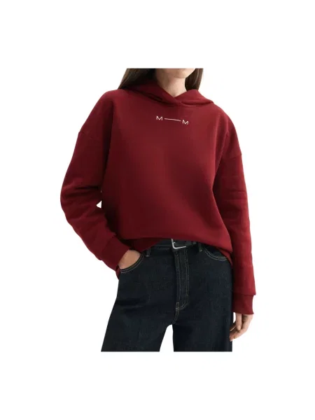 Bluza z kapturem Max Mara z kapturem czerwona