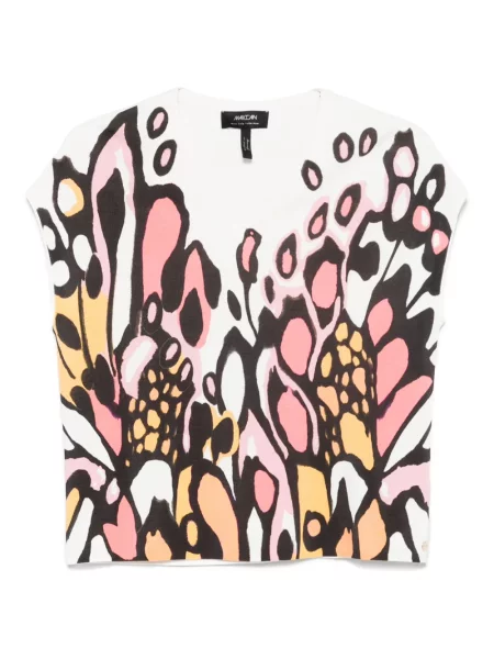 Top Marccain z nadrukiem biały