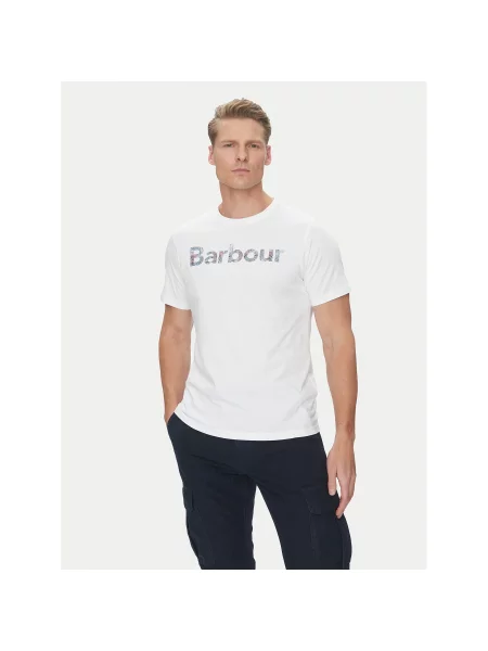 Barbour Marškinėliai Devon Regular Fit balta