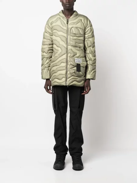 Pūkinė striukė Moncler žalia