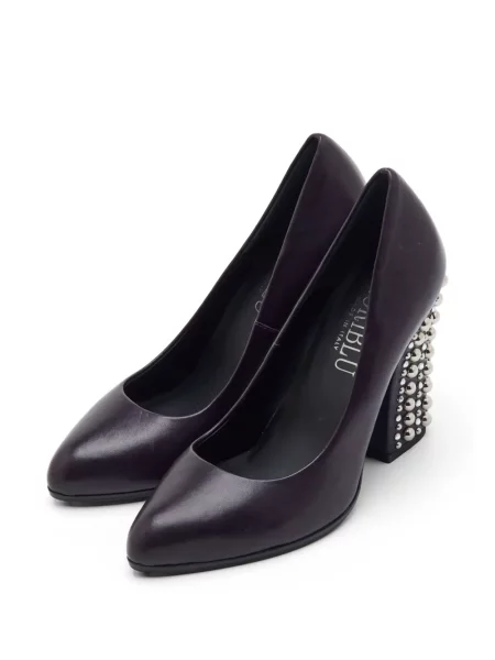 Pantofi cu toc Loriblu cu tepi violet