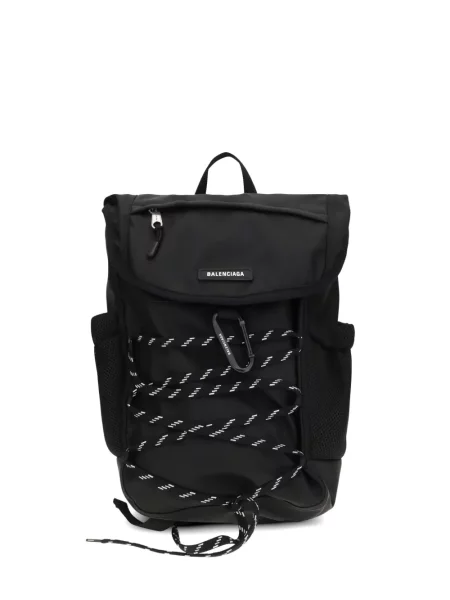 Rucsac Balenciaga cu șireturi din dantelă negru
