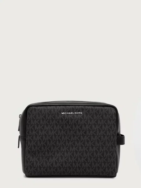 Pungă cosmetică Michael Kors din piele negru