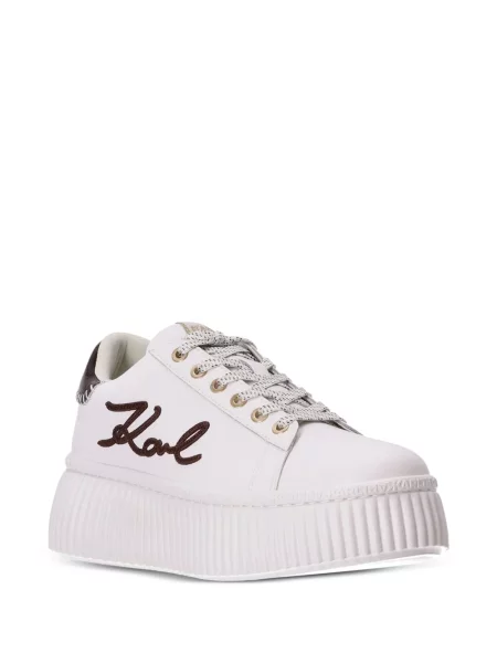 Sneakerși Karl Lagerfeld cu platformă alb