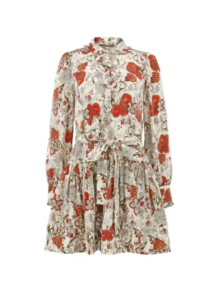 Rochie mini Ulla Johnson cu model floral cu volane de costum