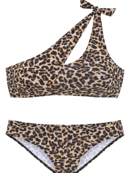 BRUNO BANANI Bikini ecru / pesek / rjava črna