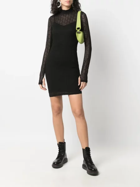 Mini suknelė Philipp Plein iš tiulio juoda