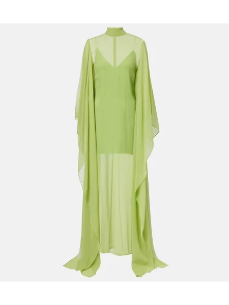 Rochie Taller Marmo de mătase verde