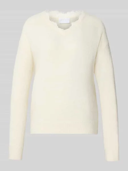 Sweter o kroju regular fit z dodatkiem wełny Jake*s Collection biały