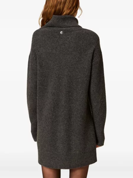 Rochie mini Twinset tricotate de costum gri