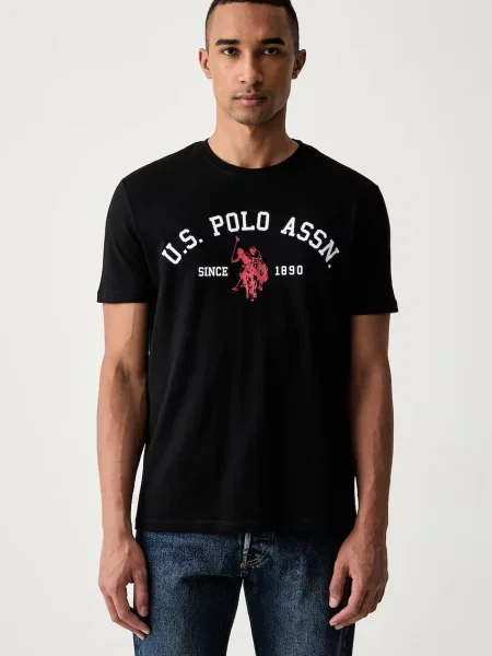 U.S. Polo Assn. tričko pánske SIGNATURE ARCH PRINT čierna