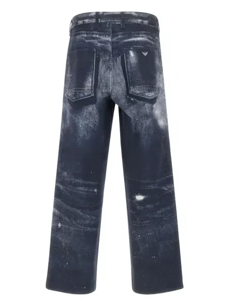 Blugi Emporio Armani zdrențuiți albastru