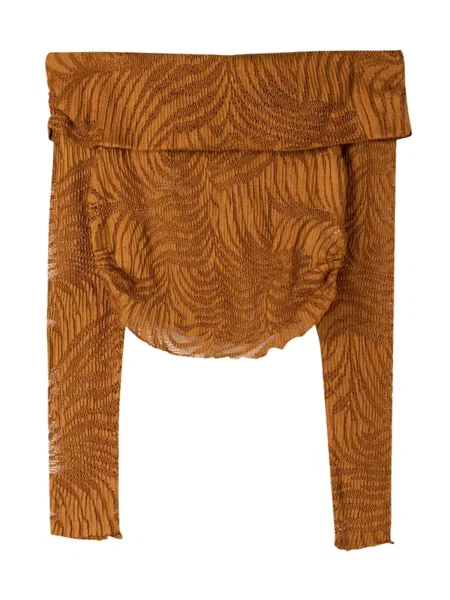 Bershka Tricou / coniac maro