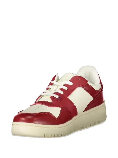 Sneakerși Tommy Hilfiger din piele cu autograf roșu