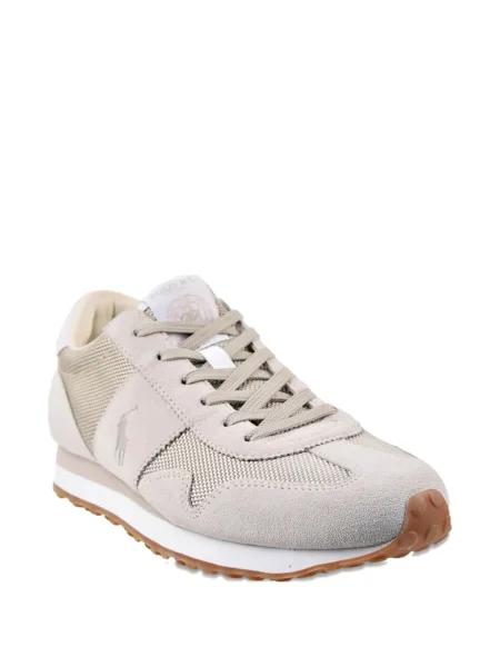 Zomšinės siuvinėtos slip on sportbačiai Polo Ralph Lauren pilka