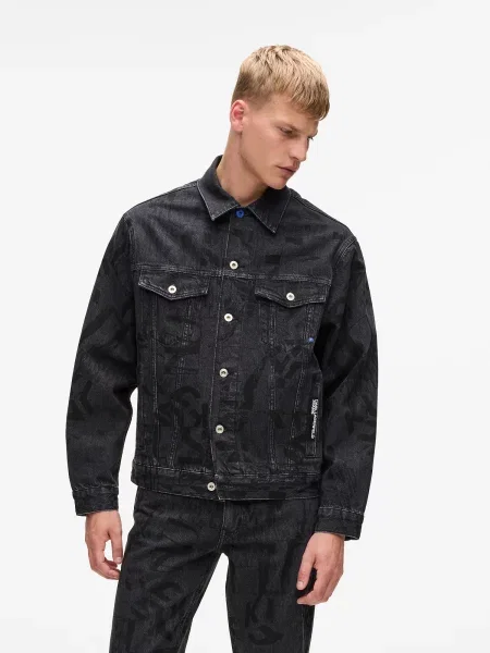 KARL LAGERFELD JEANS Geacă de primăvară-toamnă / denim negru