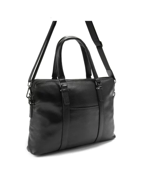 Кожаная сумка для ноутбука Royalbag черная