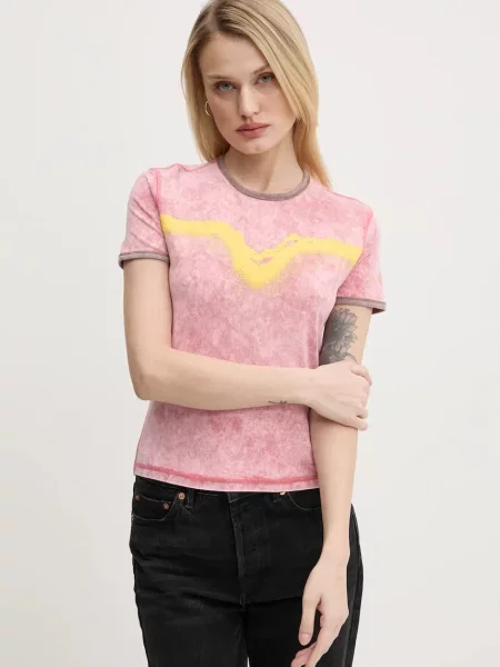 Diesel tricou T-SHIRT femei roz