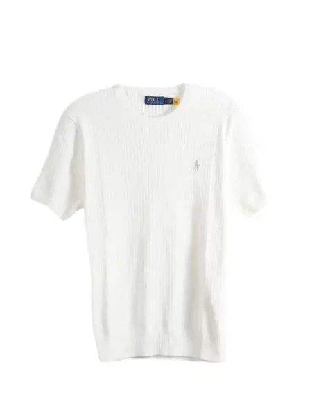 Hímzett kötött pólóing Polo Ralph Lauren fehér