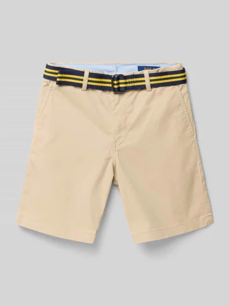 Bermudy o kroju regular fit z mieszanki bawełny model ‘BEDFORD’ Ralph Lauren beżowe