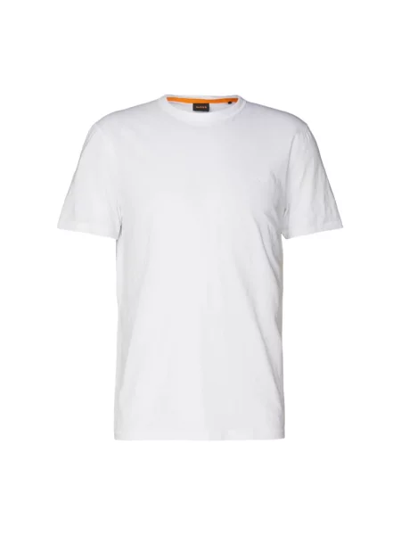 T-shirt o kroju regular fit z teksturowanej bawełny Model TEGOOD' Boss Orange biała