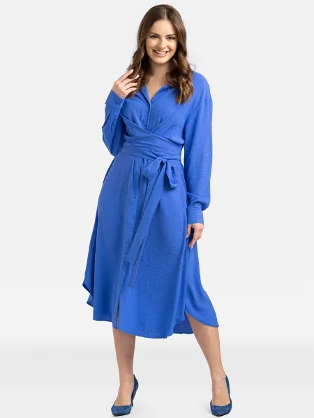 Sukienka koszulowa Perso niebieska