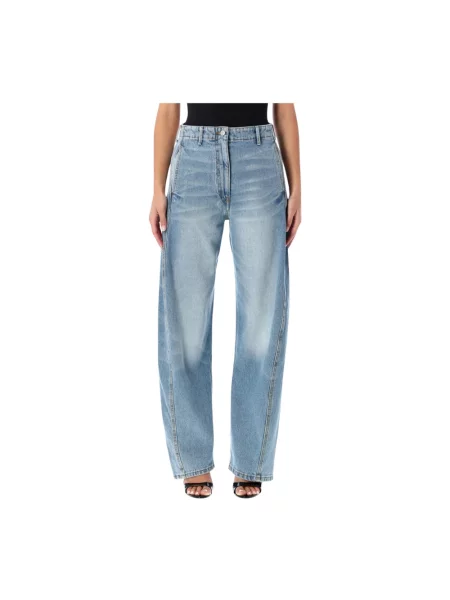 Jeansy Magda Butrym z wysoką talią niebieskie