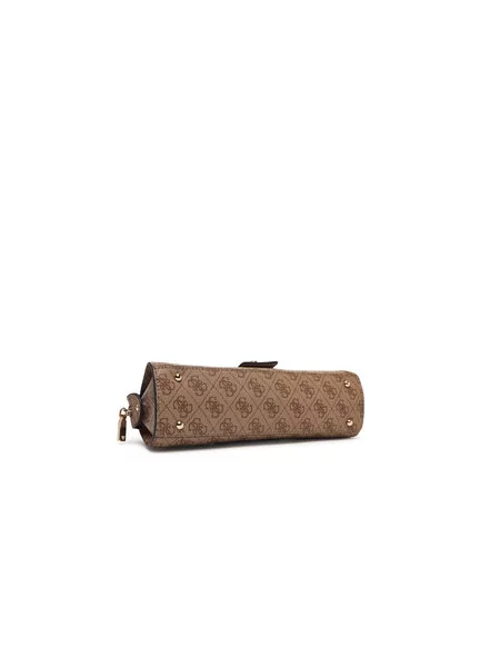 Ročna torba Guess Yvonne Logo Mini Svetlo rjava