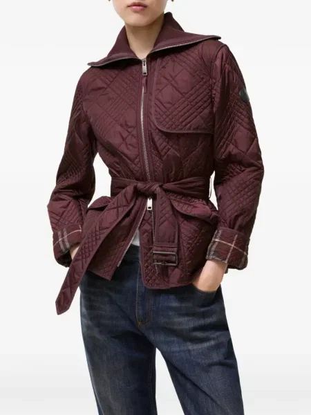Geacă Burberry în carouri roșu