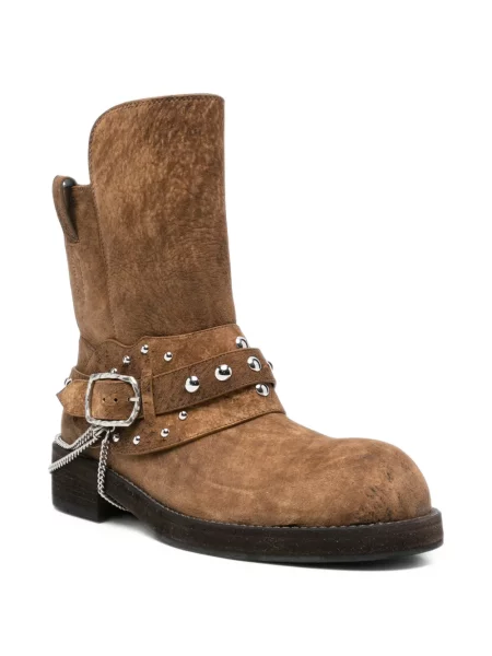 Botine Ann Demeulemeester cu tepi maro