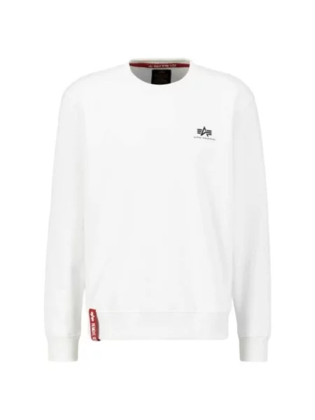 ALPHA INDUSTRIES Mikina Basic Small Logo' biela
