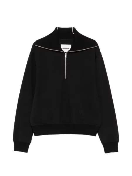 Gulerat pulover Jil Sander negru