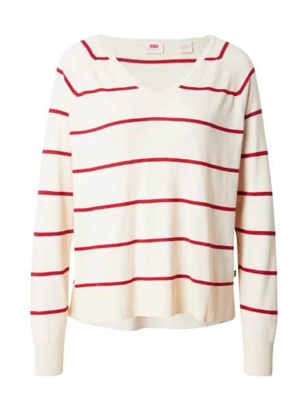 LEVI'S ® Pulover Petal roșu / lână alb