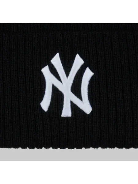 New Era Knit Medium MLB Wide Cuff Beanie New York Yankees Black Universal fekete