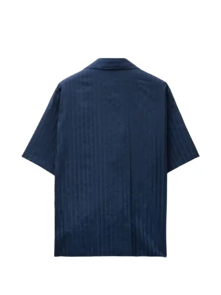 Cămașă Versace de mătase albastru