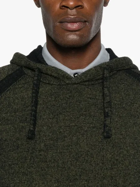 Pulover C.p. Company din fleece cu glugă verde