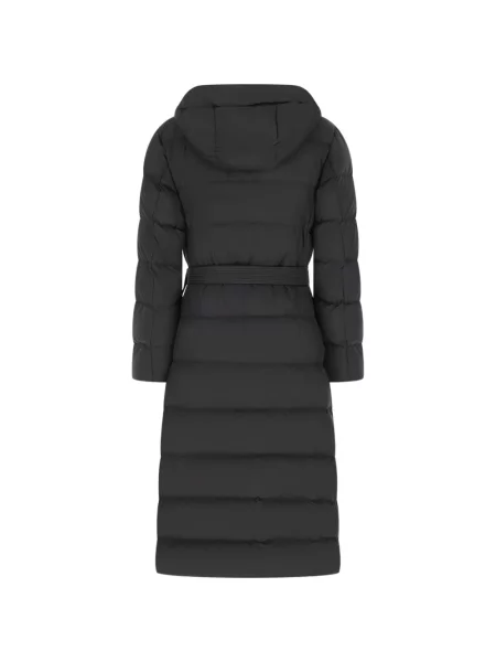 Ζωσμένος μπουφάν Max Mara με κουκούλα μαύρο