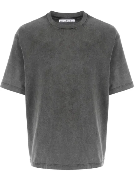 Tricou Acne Studios cu autograf gri
