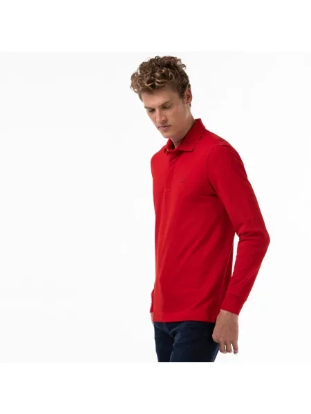 Поло Lacoste красное
