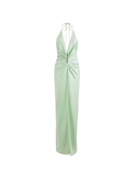 Rochie maxi Silvia Tcherassi cu gât halter verde